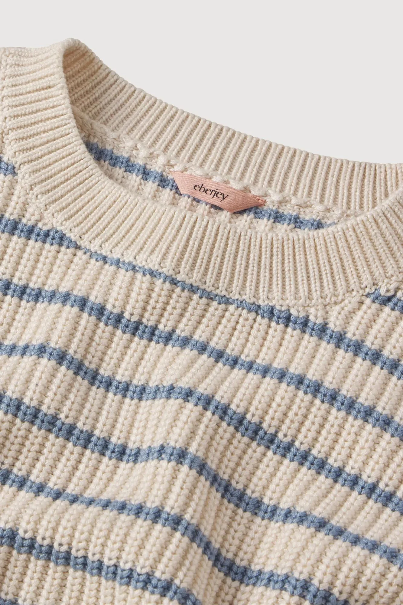 Coastal Cotton Sweater Crew Neck Pullover - Image 3