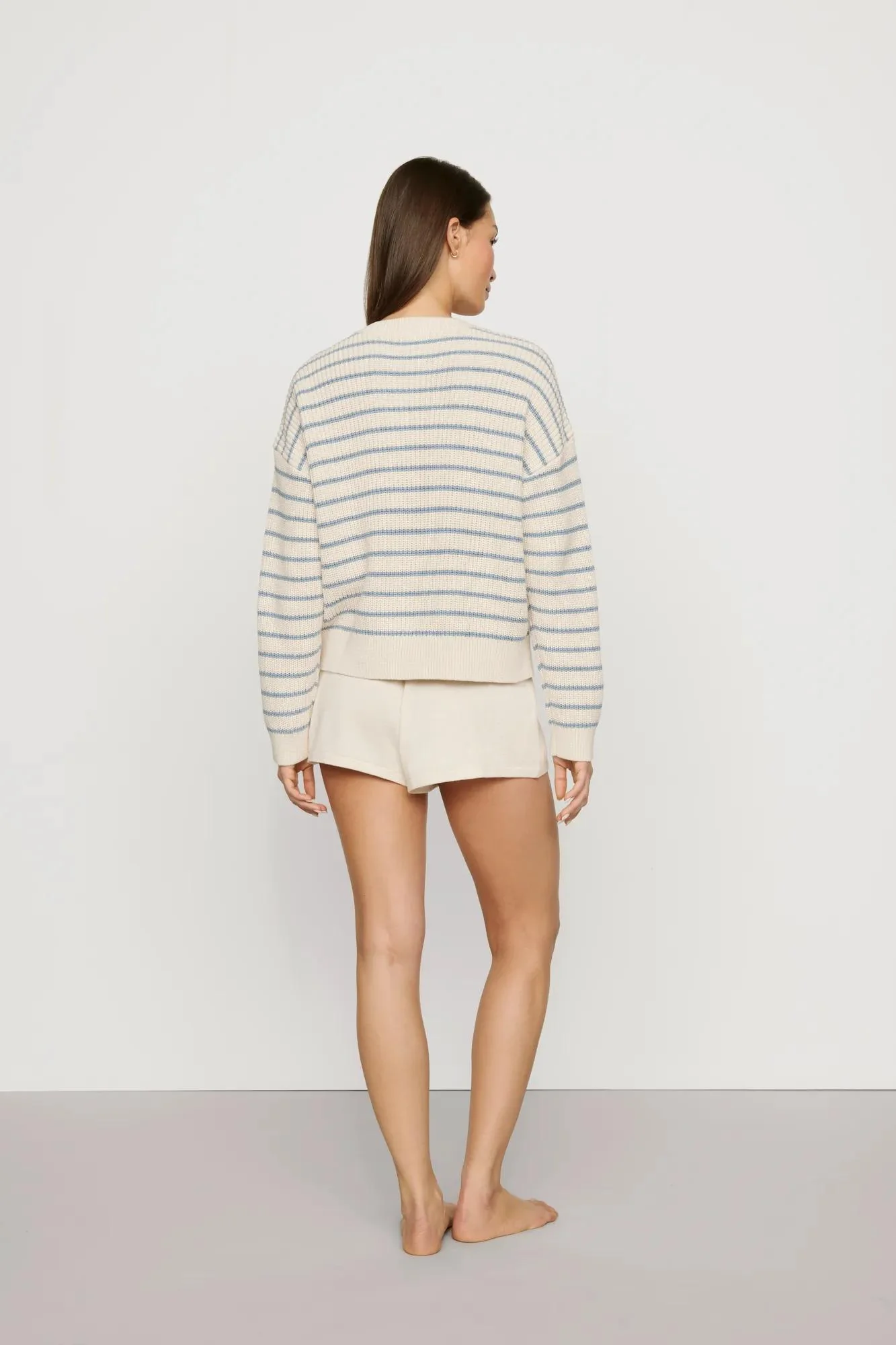 Coastal Cotton Sweater Crew Neck Pullover - Image 4