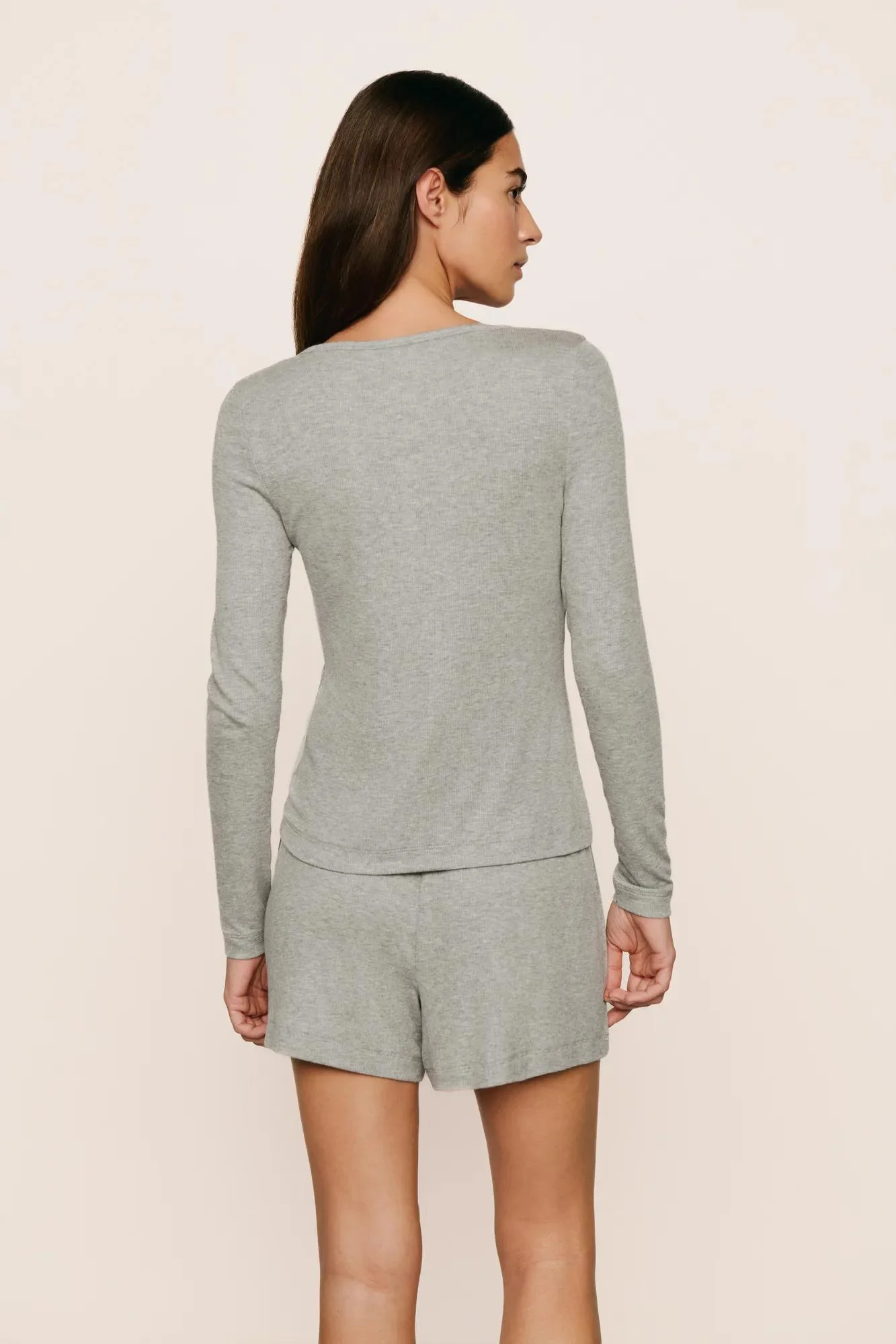 Dream Rib Long Sleeve Henley Tee - Image 3
