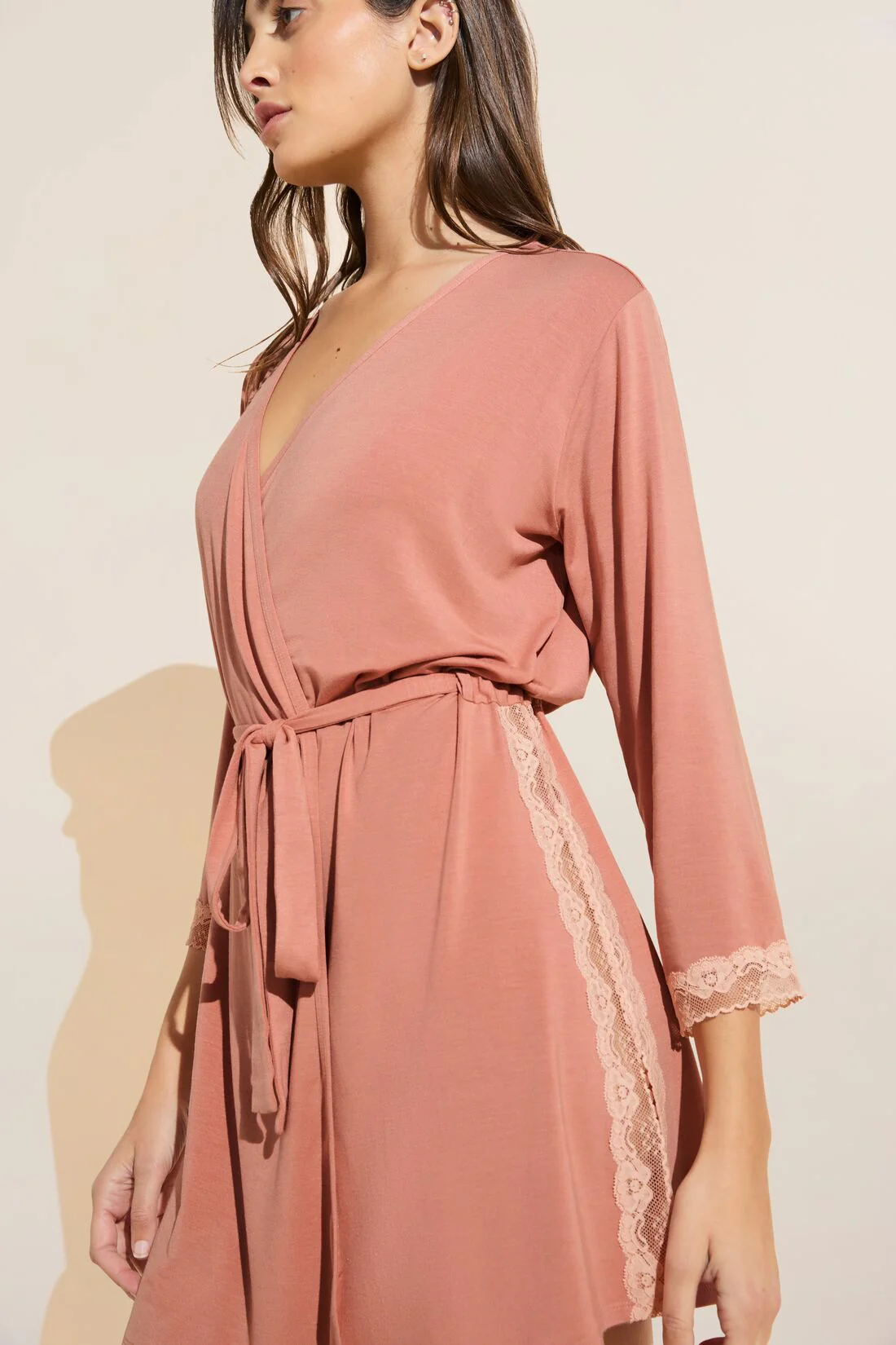 Flora TENCEL™ Modal 3/4 Sleeve Robe - Image 2
