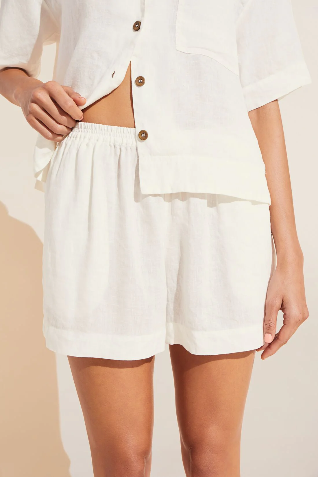 Garment Dyed Linen Short Set - Image 3