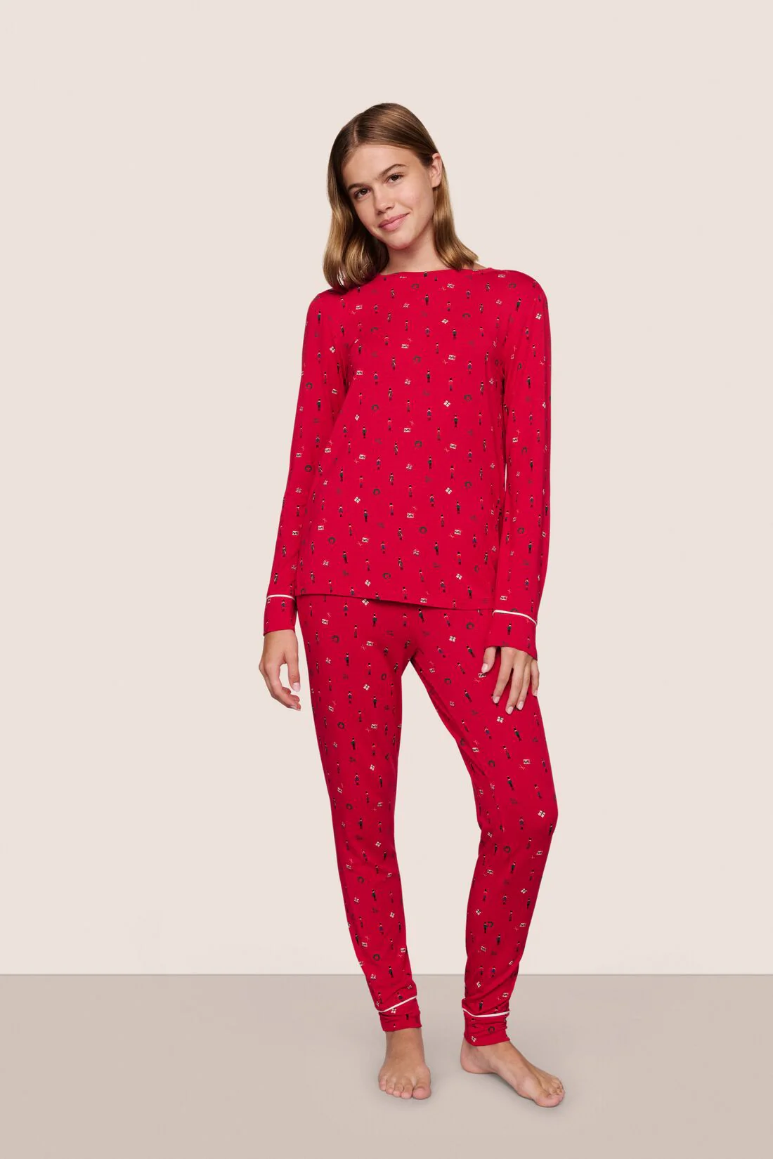 Gisele Printed TENCEL™ Modal Crewneck PJ Set - Image 5