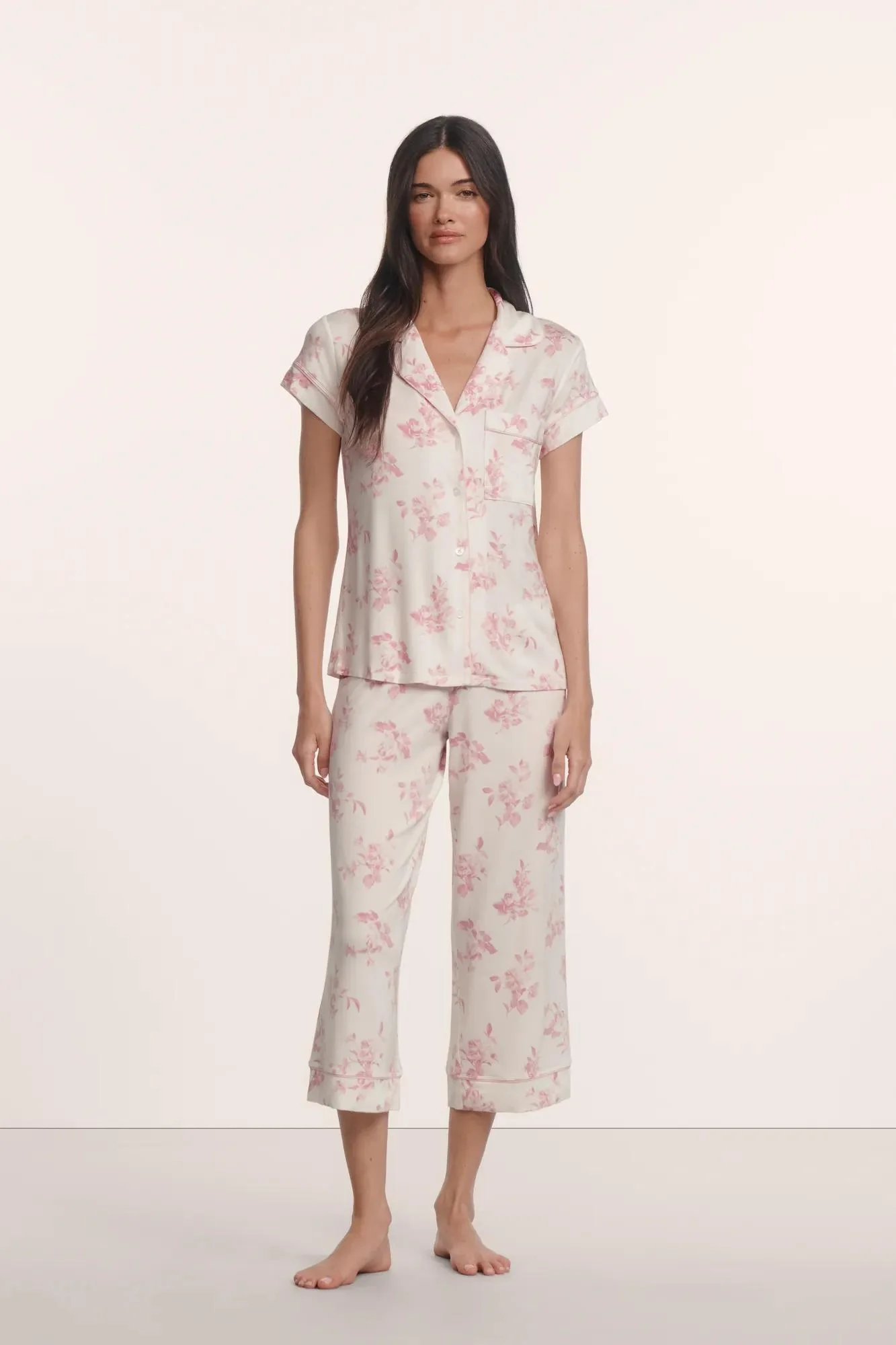Gisele Printed TENCEL™ Modal Short Sleeve Cropped PJ Set