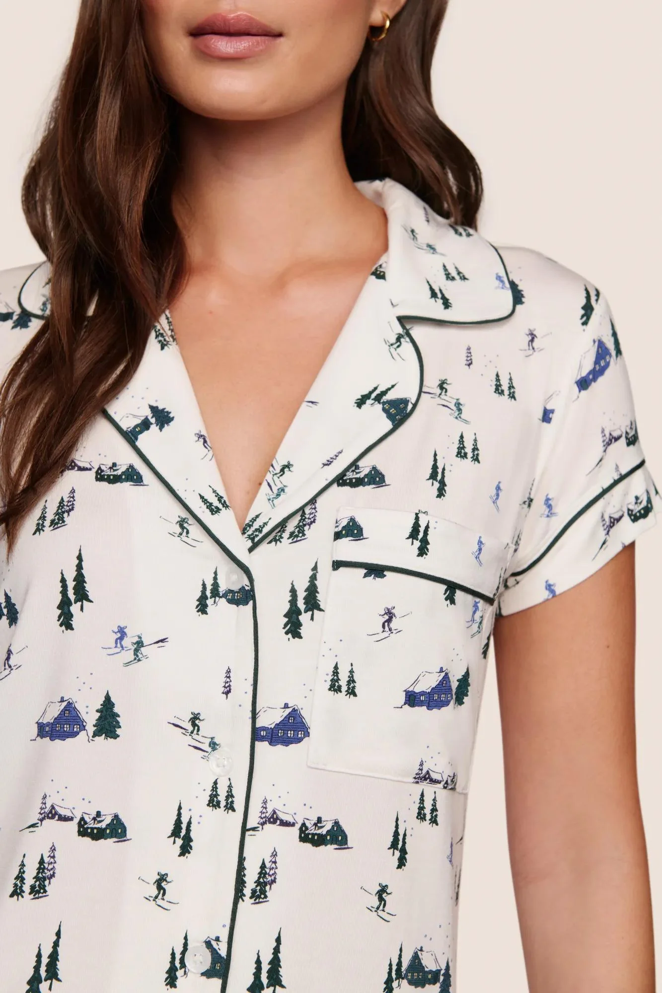 Gisele Printed TENCEL™ Modal Shortie Short PJ Set - Image 3