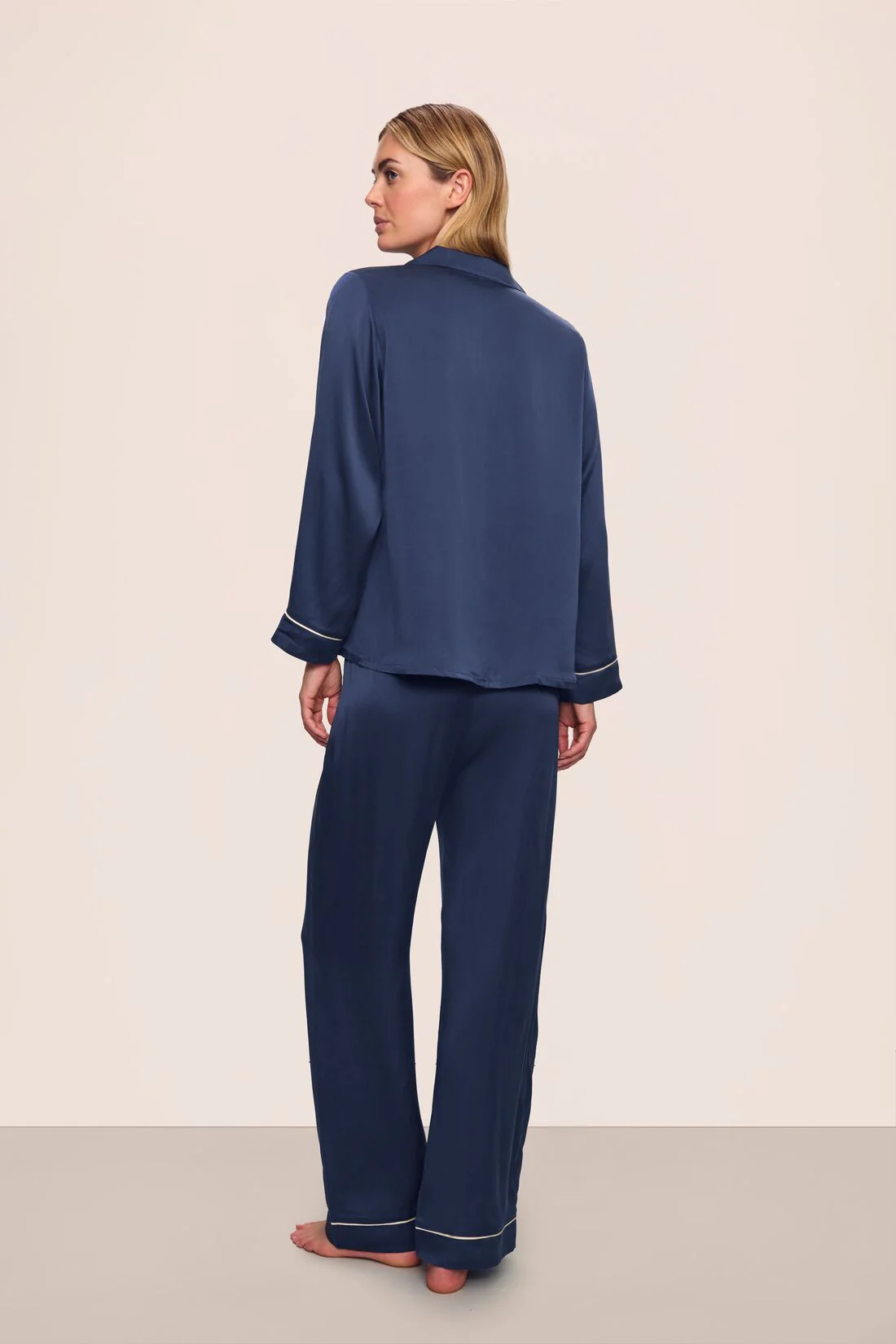 Inez Washable Silk Long PJ Set - Image 3