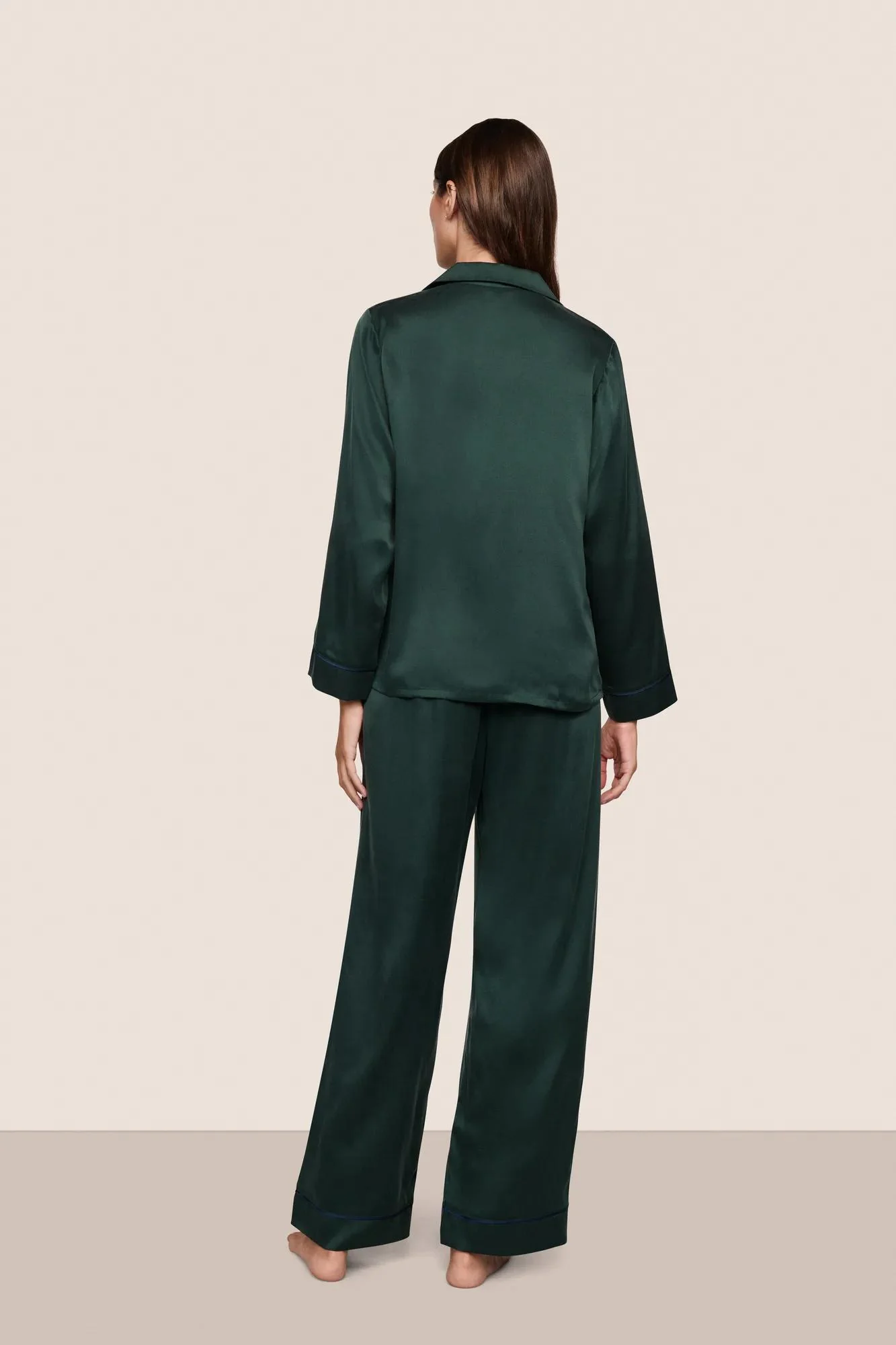 Inez Washable Silk Long PJ Set - Image 3