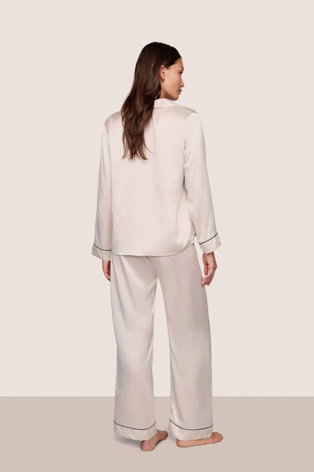 Inez Washable Silk Long PJ Set - Image 2