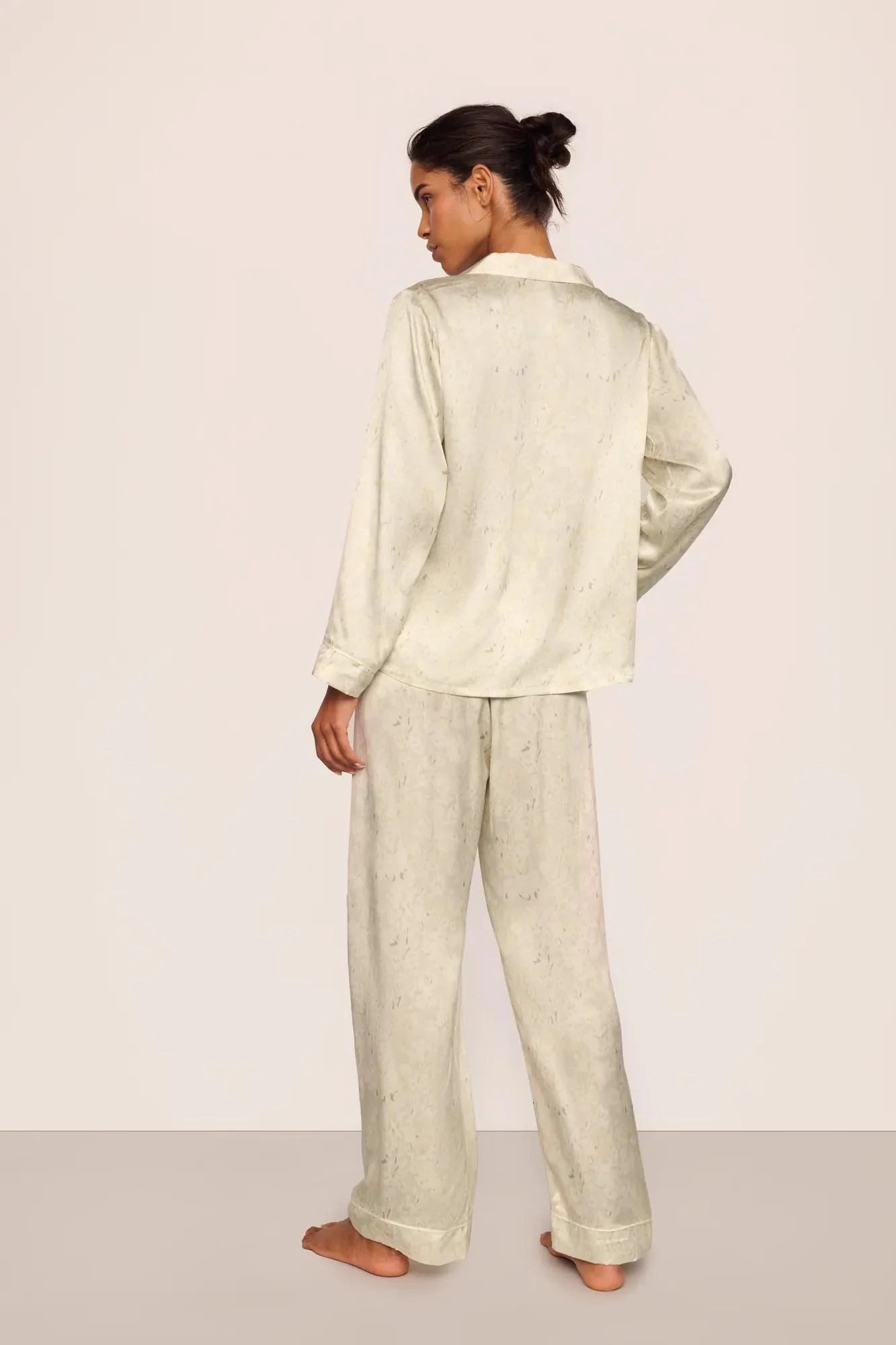 Inez Washable Silk Printed Long PJ Set - Image 3