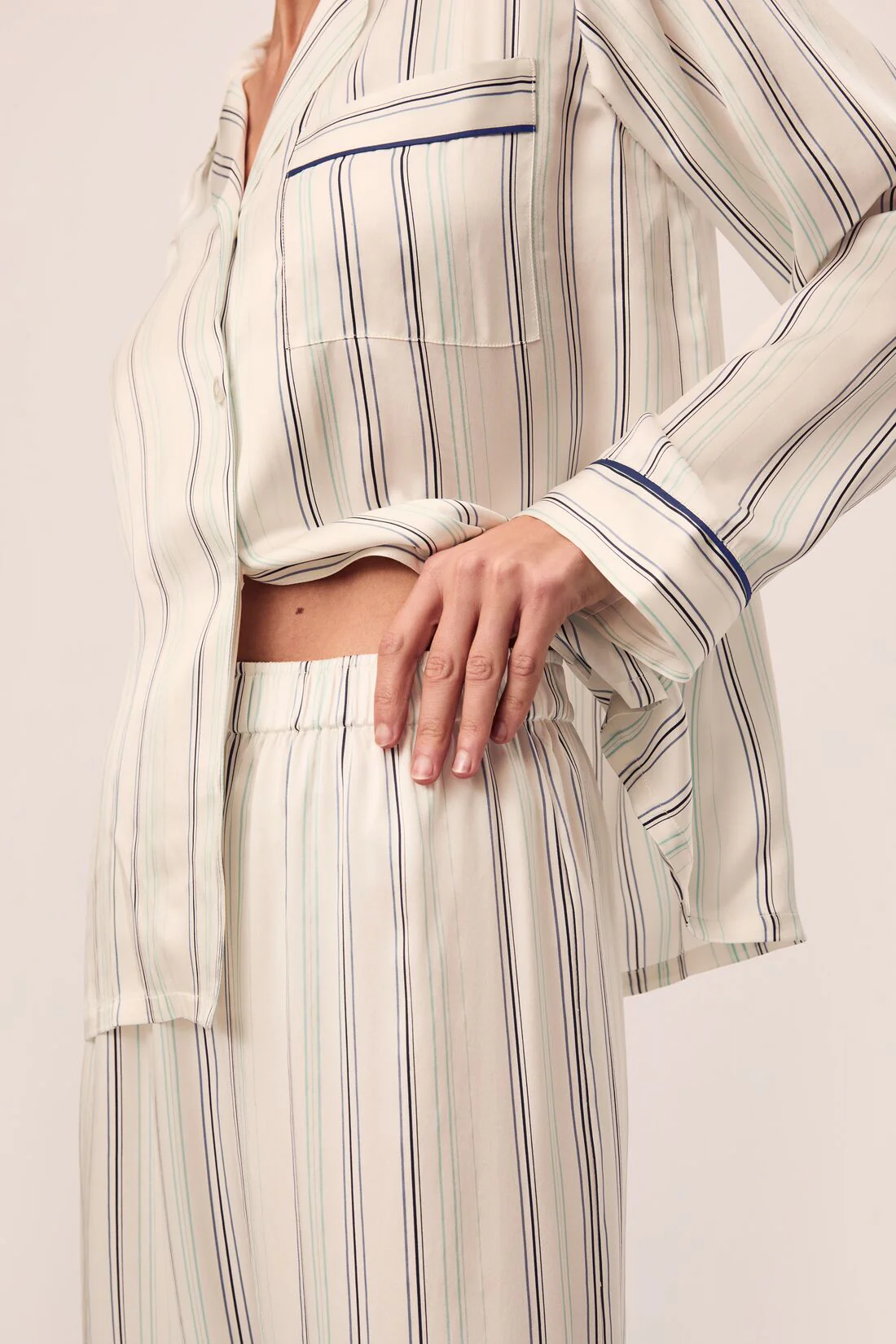 Inez Washable Silk Printed Long PJ Set - Image 3