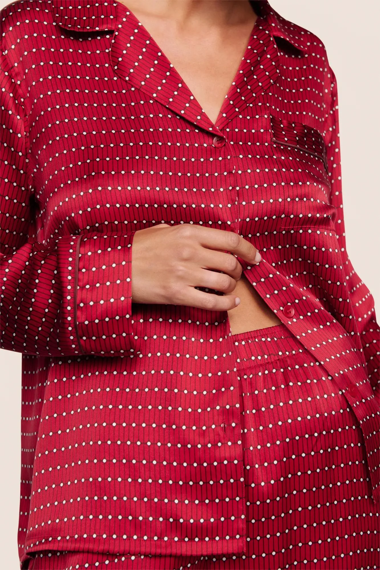 Inez Washable Silk Printed Long PJ Set - Image 3