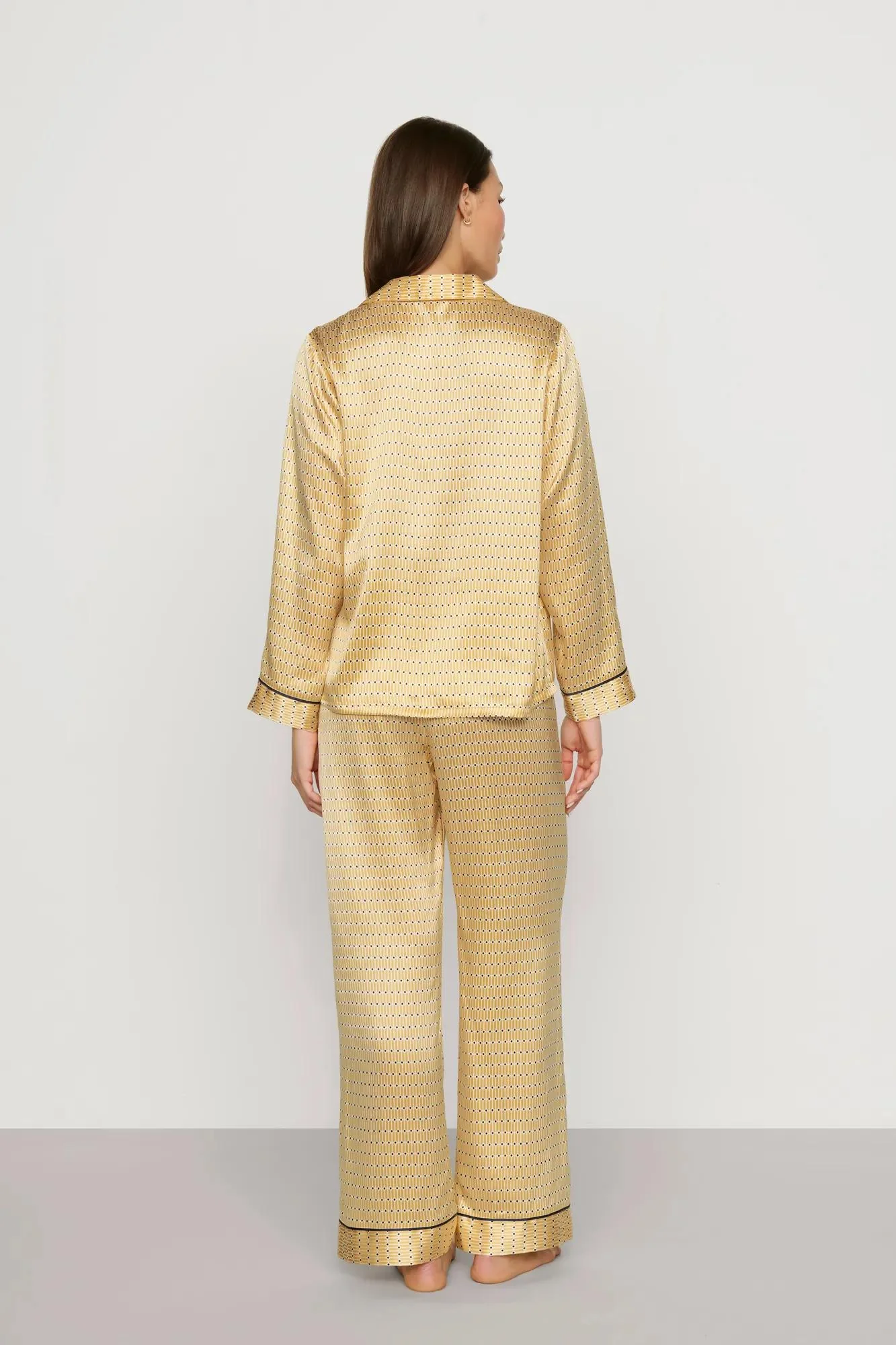 Inez Washable Silk Printed Long PJ Set - Image 3