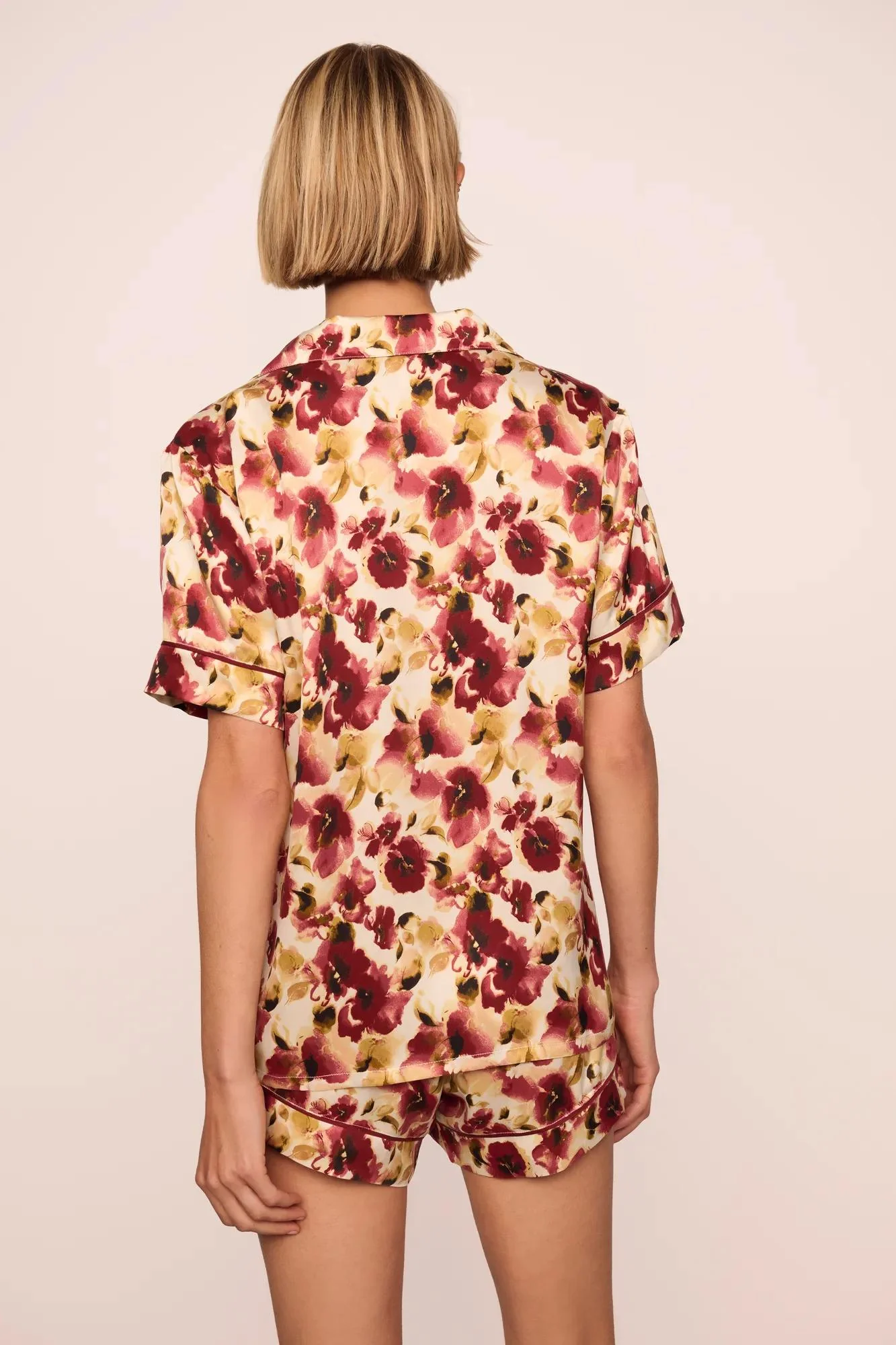 Eberjey x Lily Aldridge - Inez Washable Silk Printed Short PJ Set - Image 3
