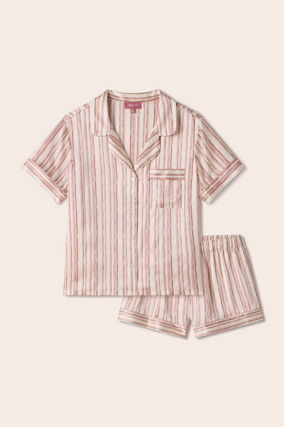 Eberjey x ILIA - Inez Washable Silk Printed Short PJ Set - Image 6