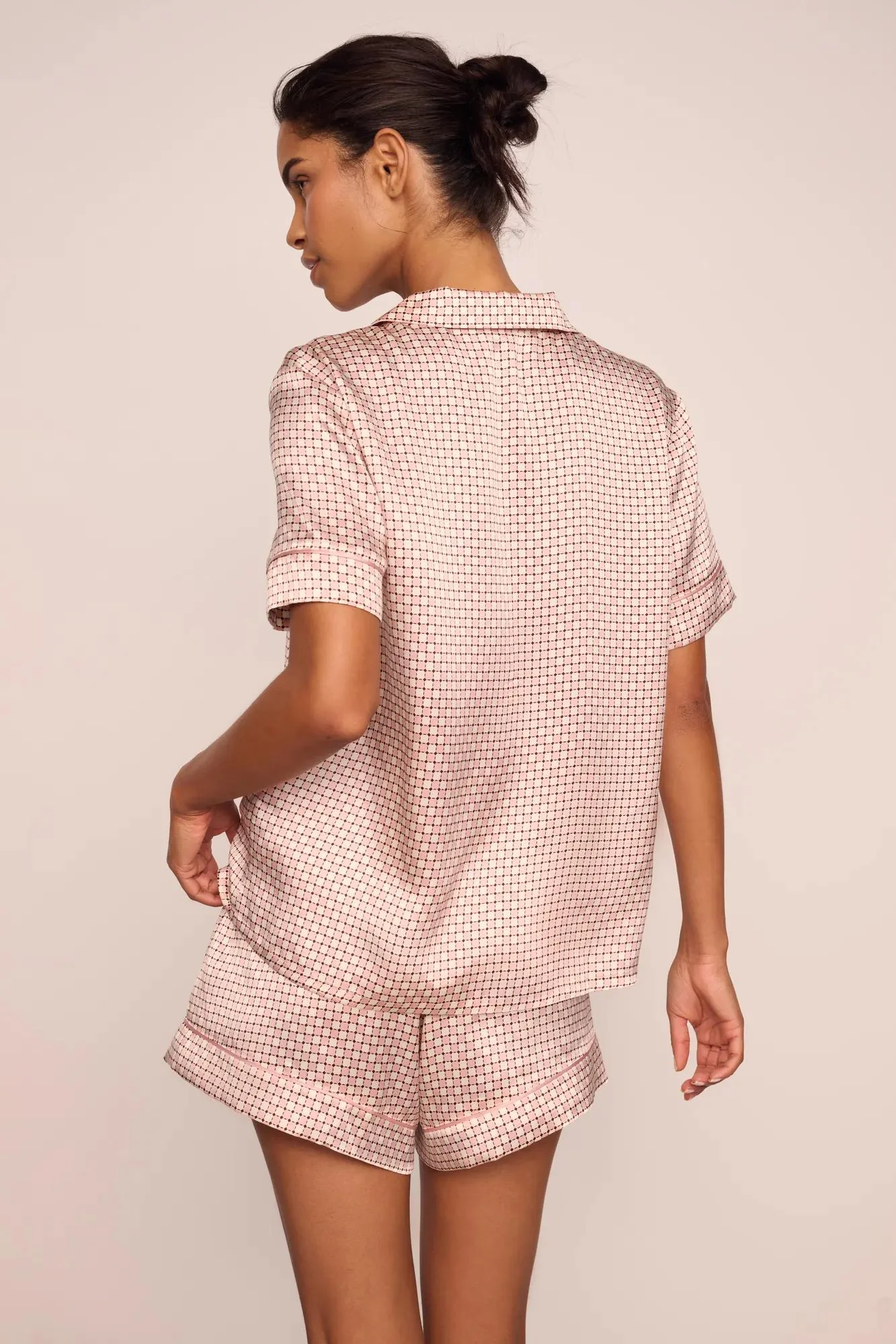 Inez Washable Silk Printed Short PJ Set - Image 3