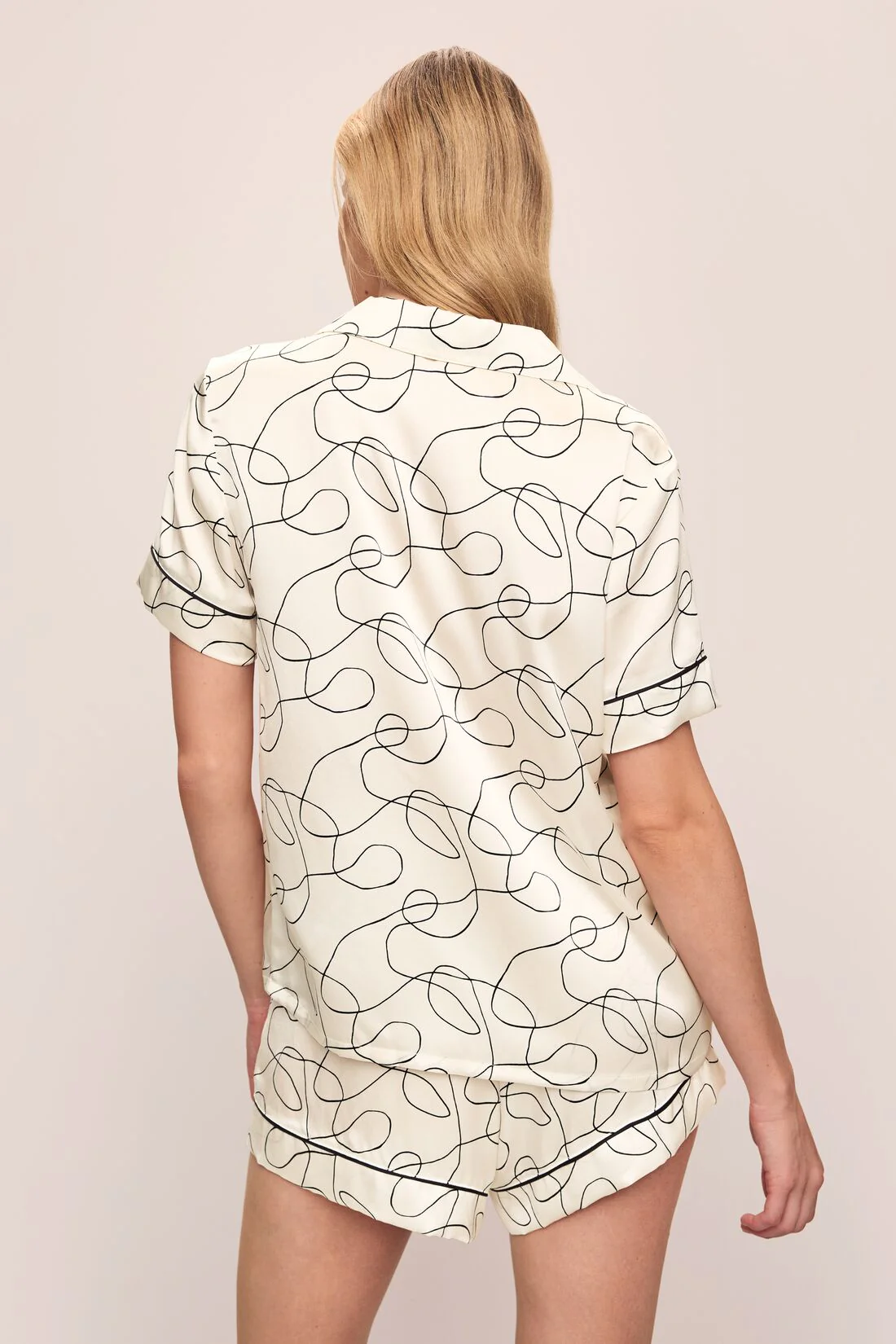 Inez Washable Silk Printed Short PJ Set - Image 2
