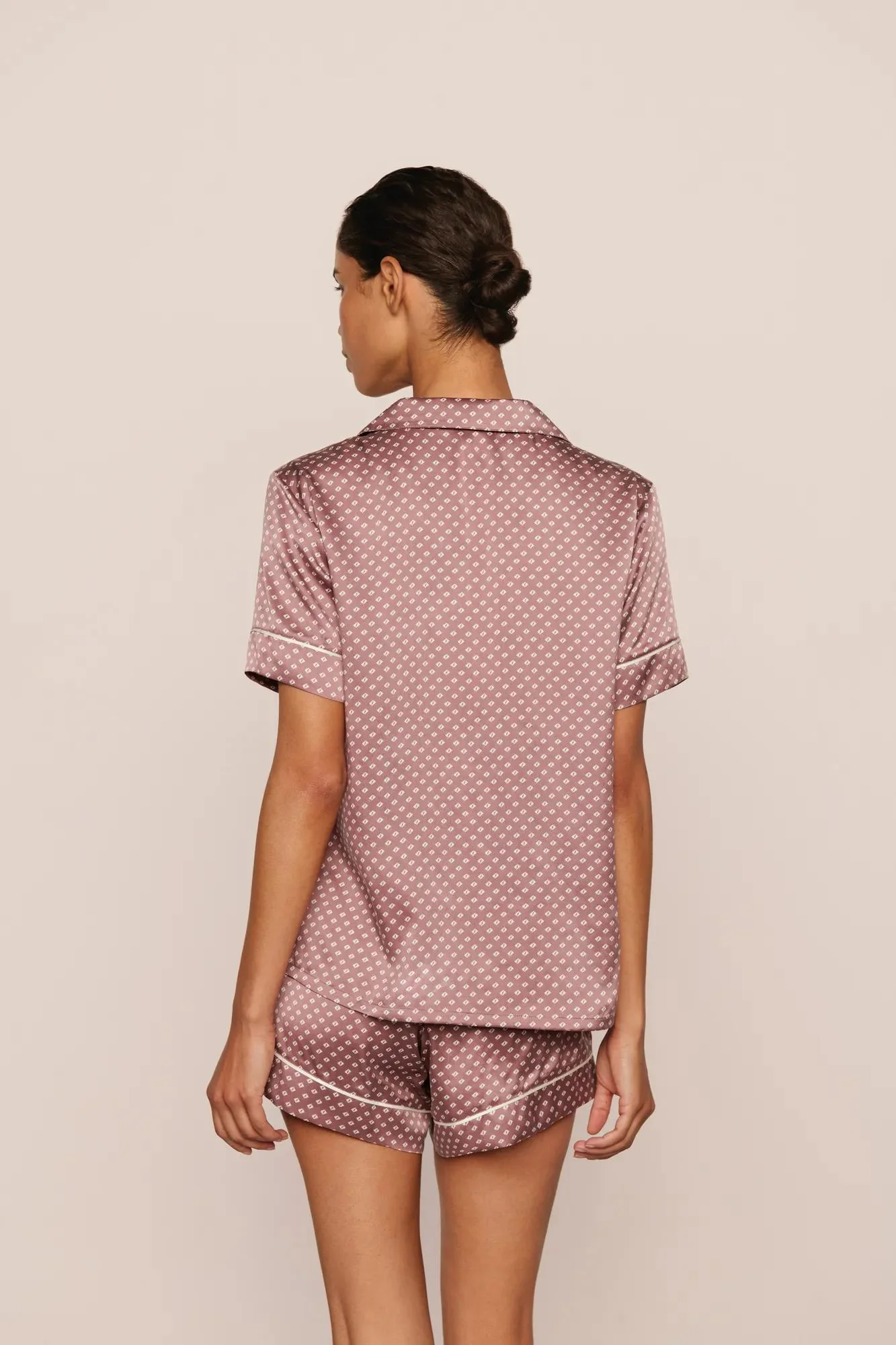Inez Washable Silk Printed Short PJ Set - Image 3