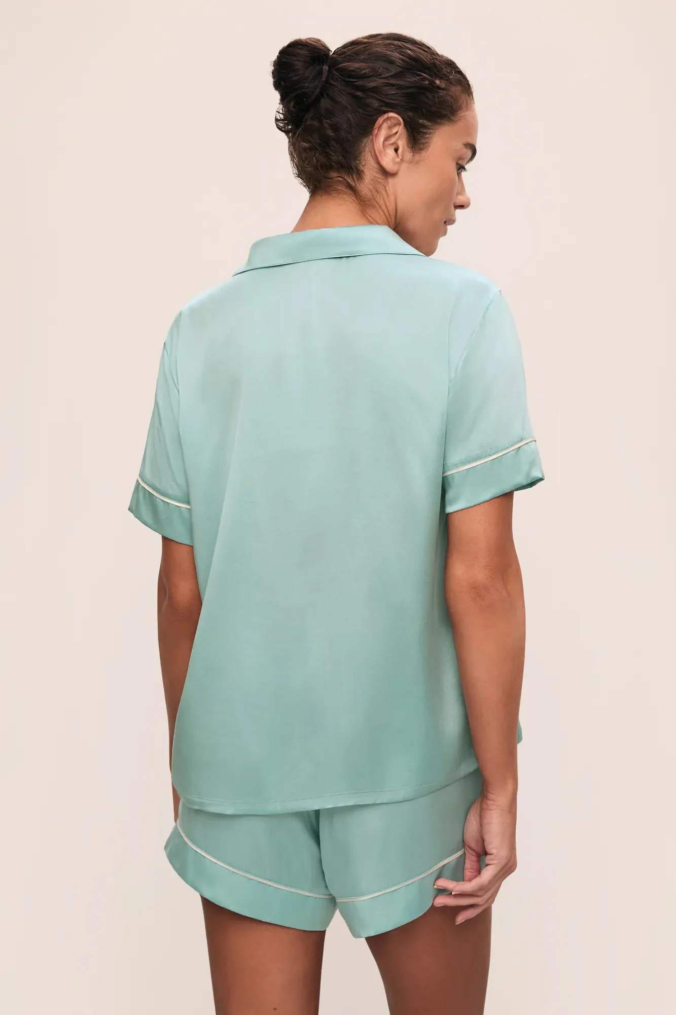 Inez Washable Silk Short PJ Set - Image 4