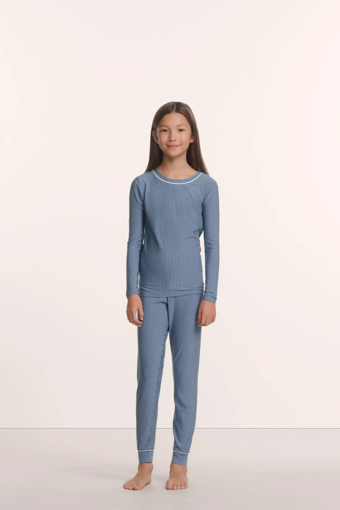 Kids Printed TENCEL™ Modal Unisex Long PJ Set - Image 2