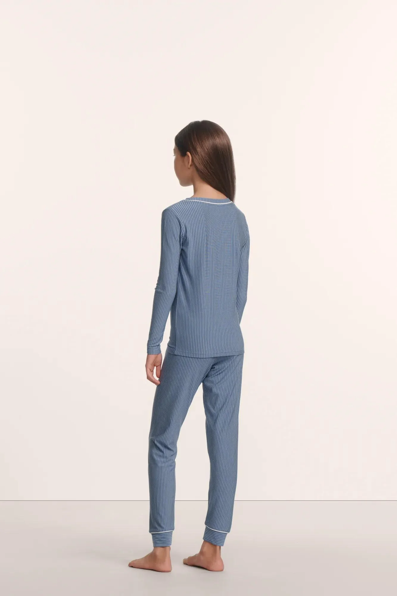 Kids Printed TENCEL™ Modal Unisex Long PJ Set - Image 3