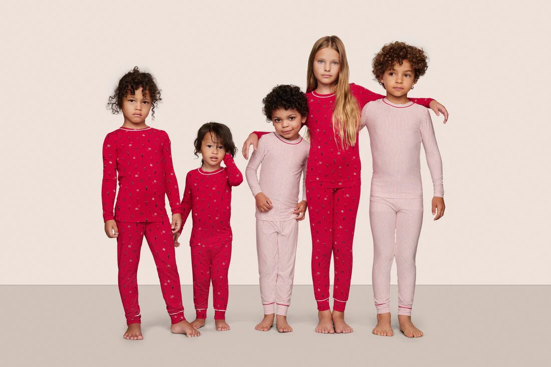 Kids Printed TENCEL™ Modal Unisex Long PJ Set - Image 5