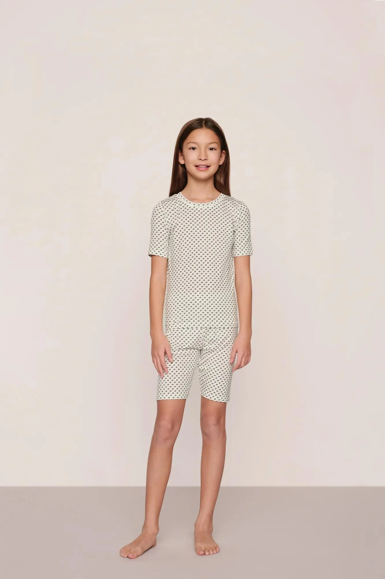 Kids Printed TENCEL™ Modal Unisex Short PJ Set - Image 3