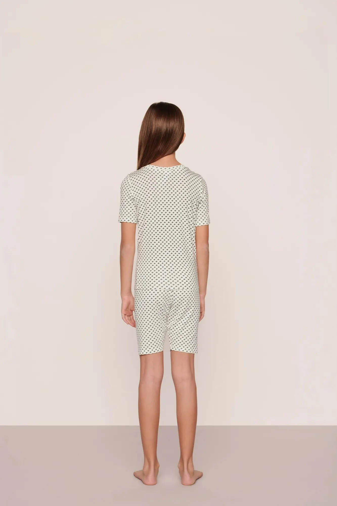 Kids Printed TENCEL™ Modal Unisex Short PJ Set - Image 4
