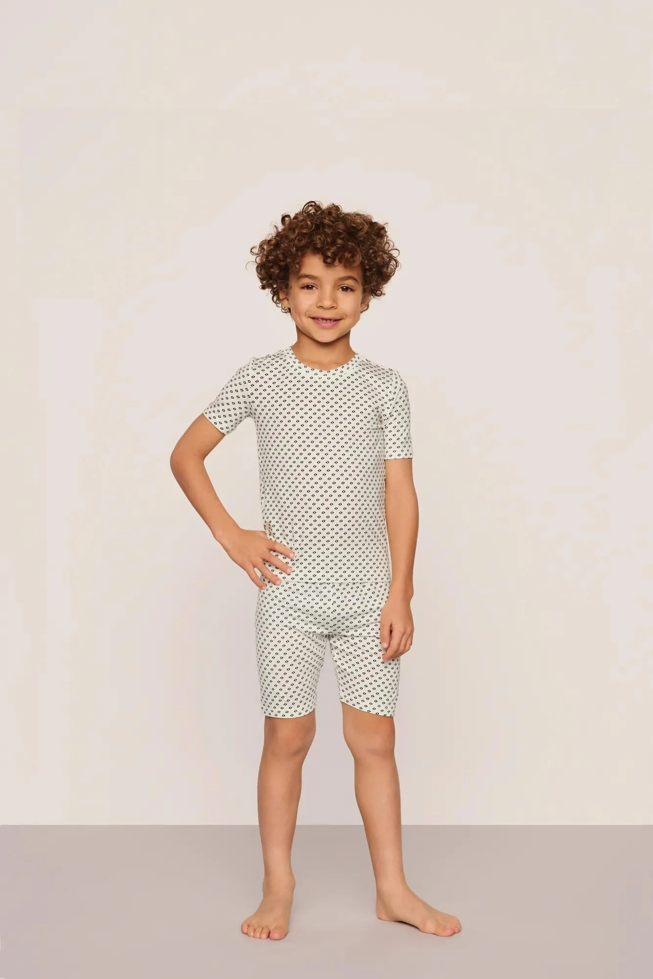 Kids Printed TENCEL™ Modal Unisex Short PJ Set - Image 7