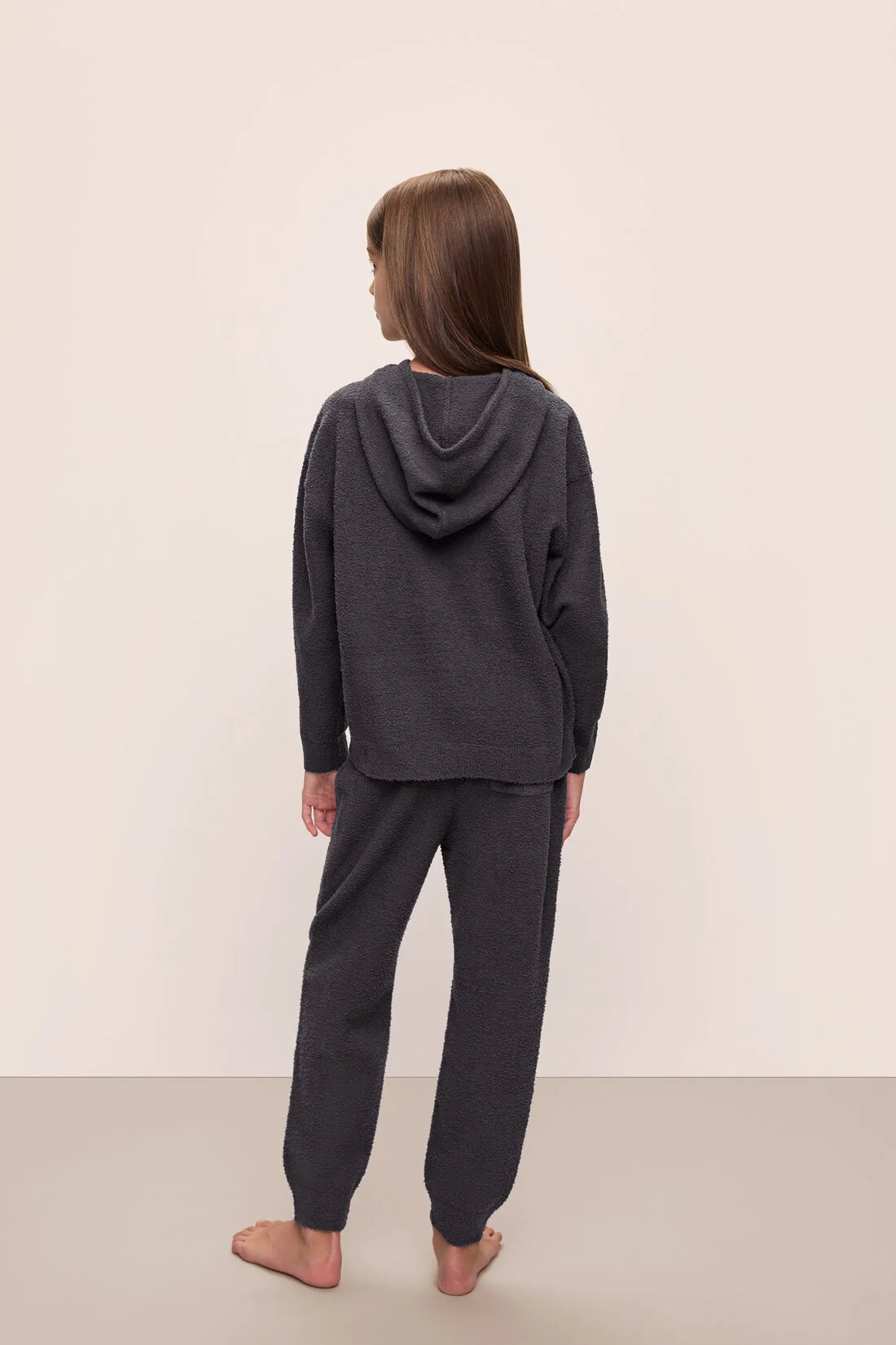 Kid's Recycled Boucle Hoodie & Jogger Set - Image 2