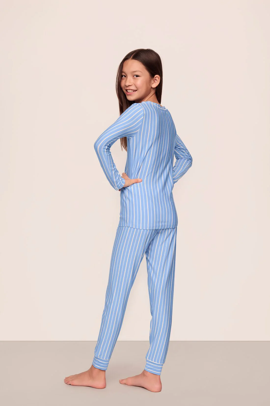 Kids Printed TENCEL™ Modal Unisex Long PJ Set - Image 3