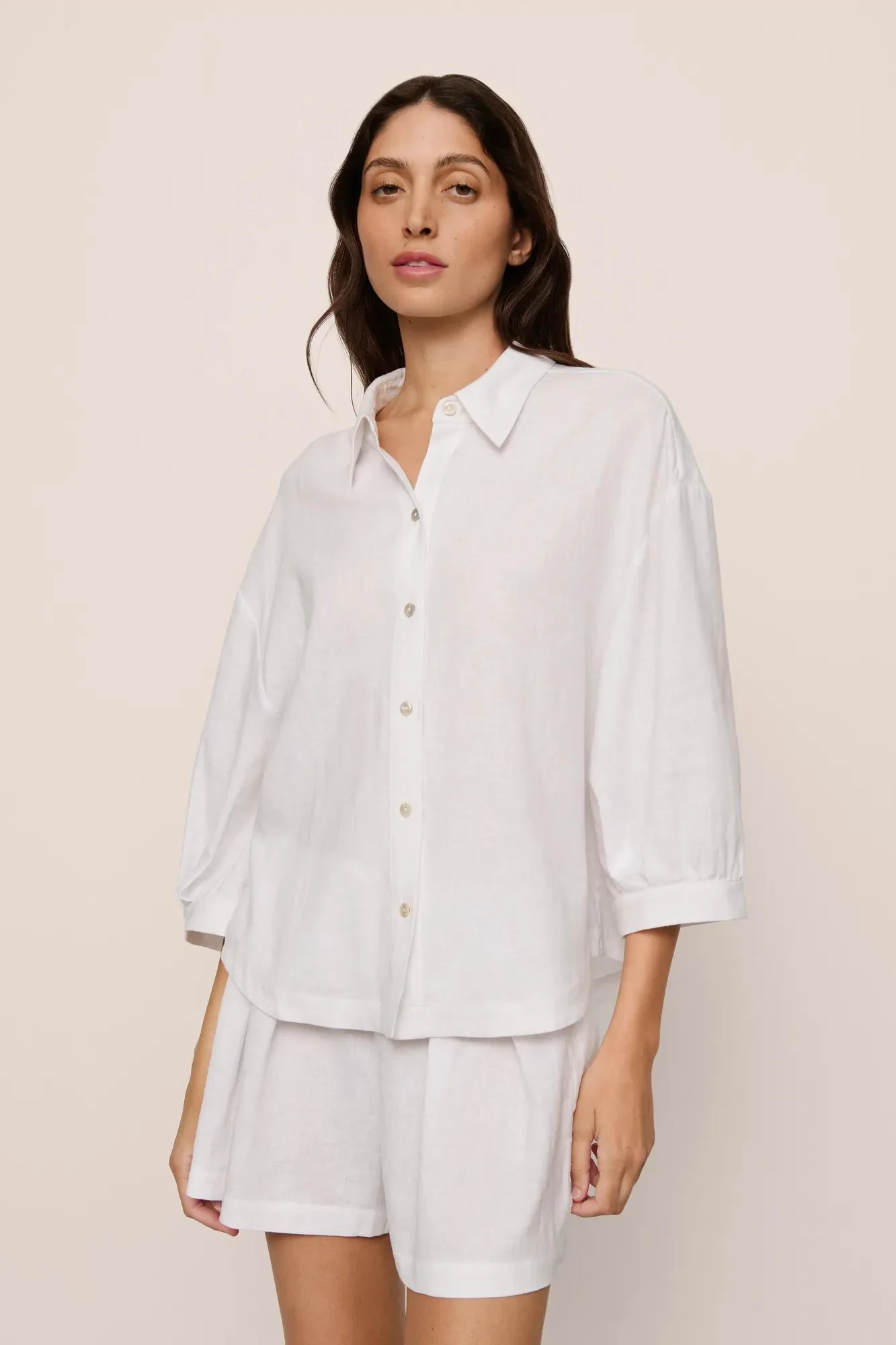 Linen Blend Relaxed Short - Image 4