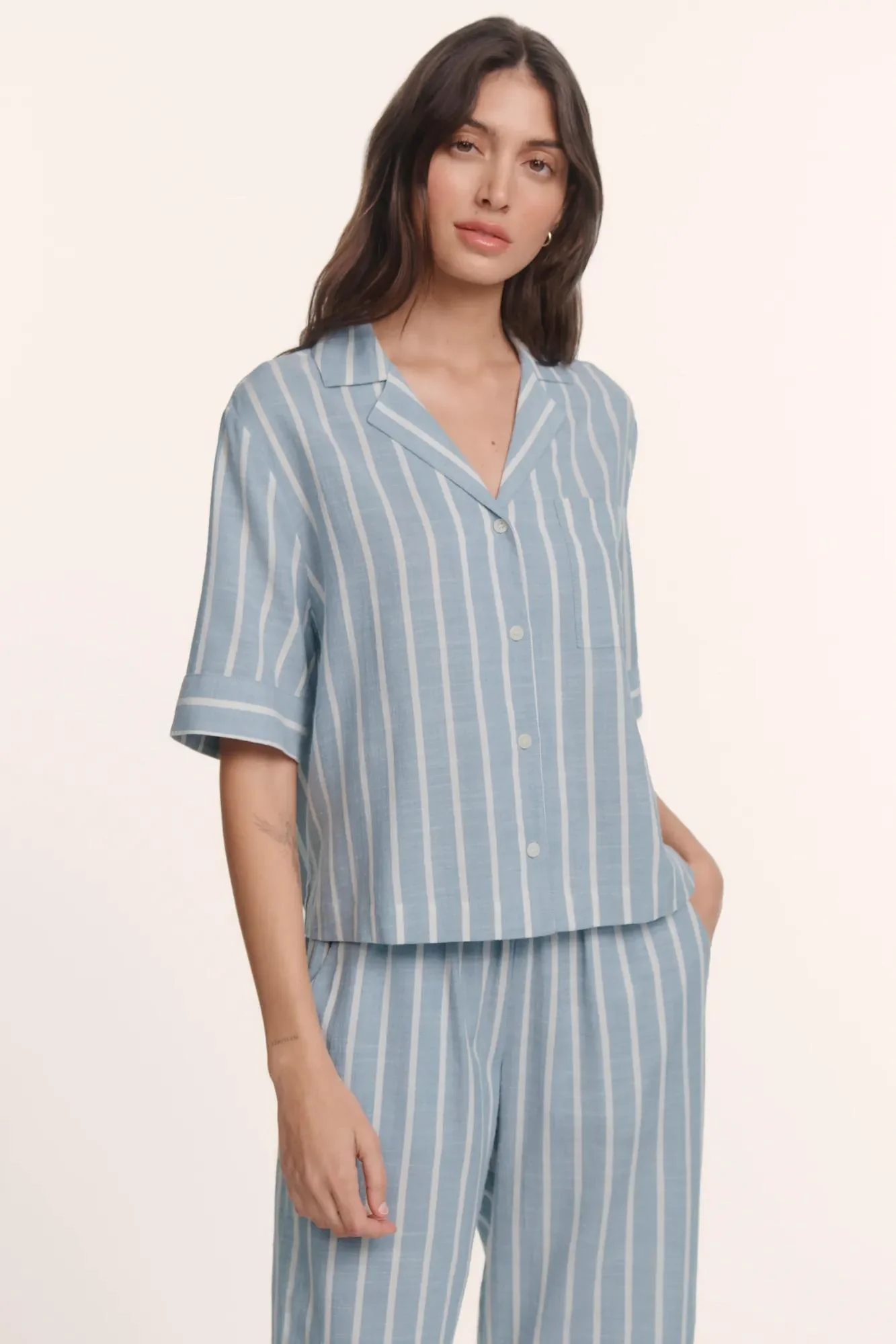 Nautico Relaxed Short Sleeve & Pant PJ Set - Image 3