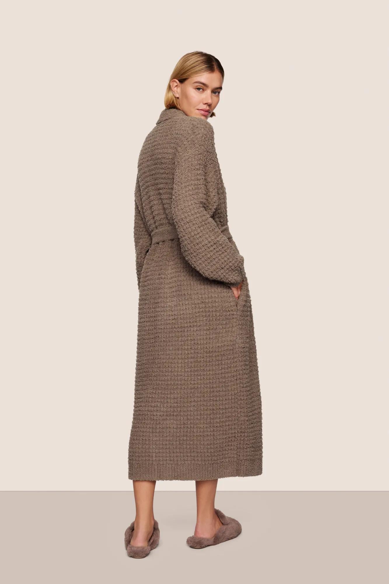 Recycled Boucle Waffle Robe - Image 3