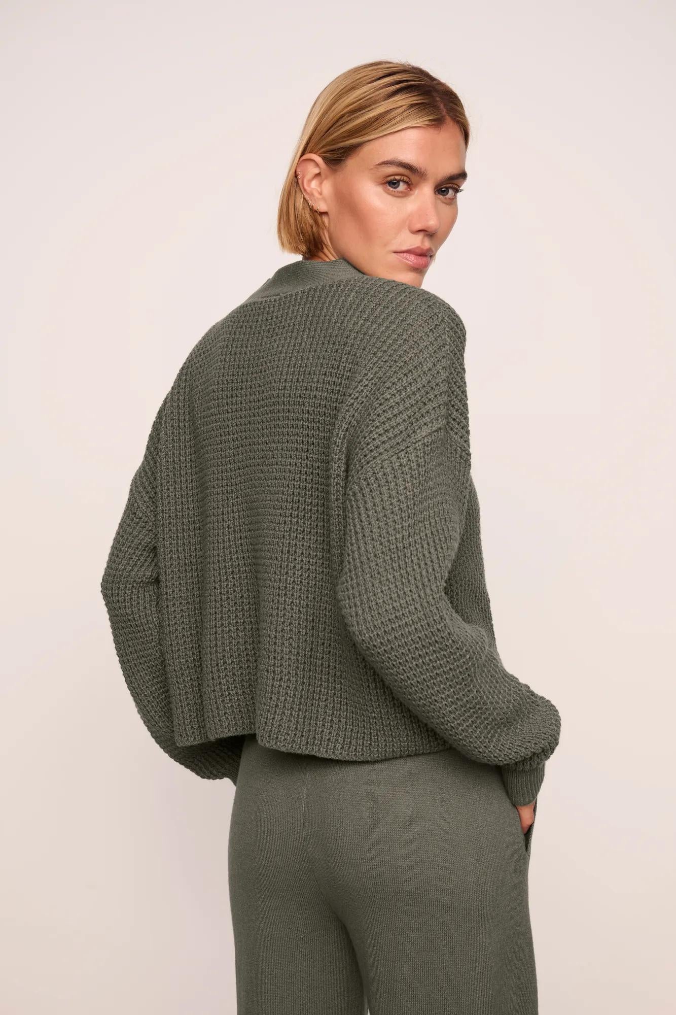 Recycled Sweater Cropped Cardigan - Image 3