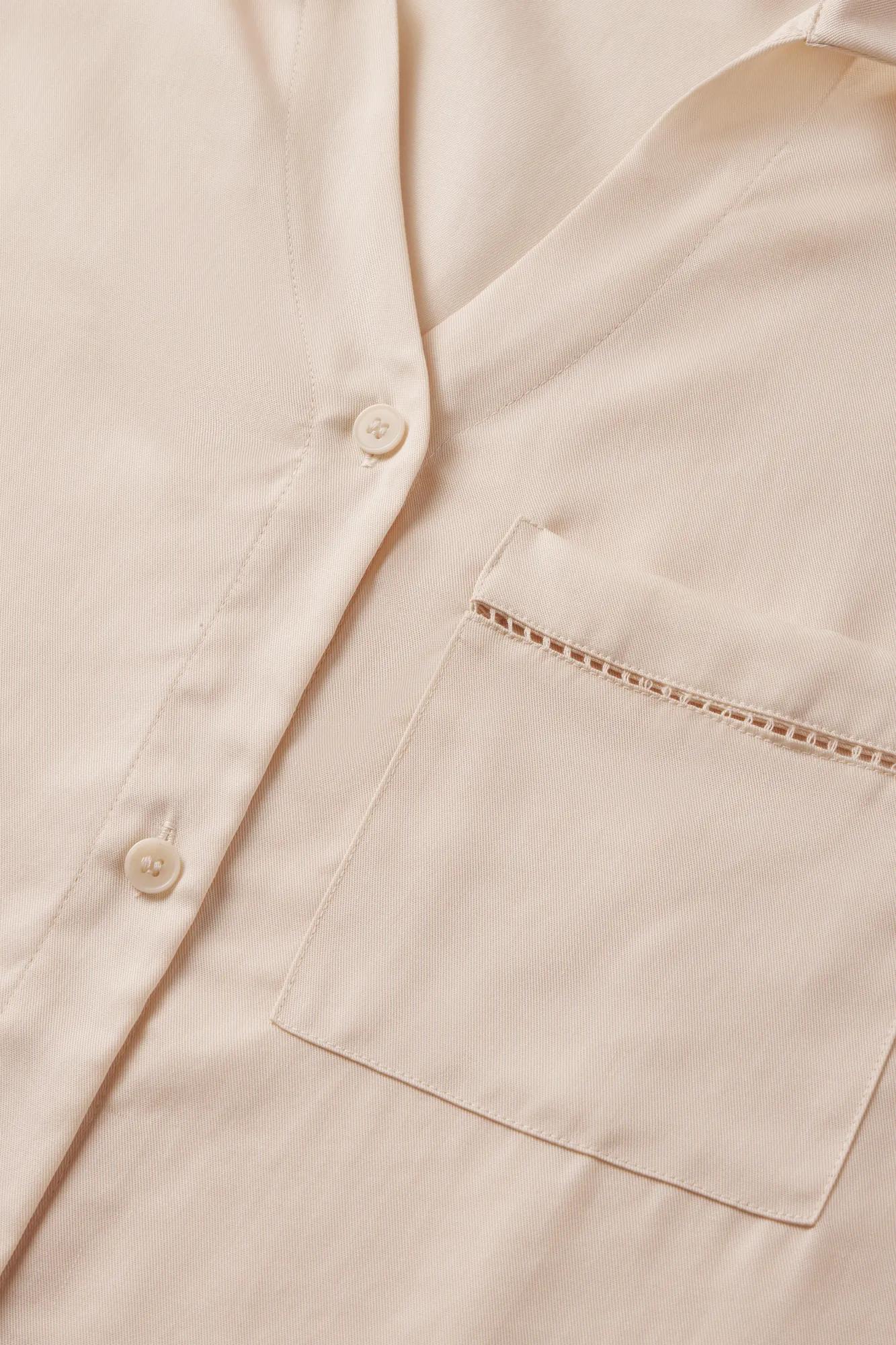 Tencel Woven Relaxed Button Front Top - Image 5