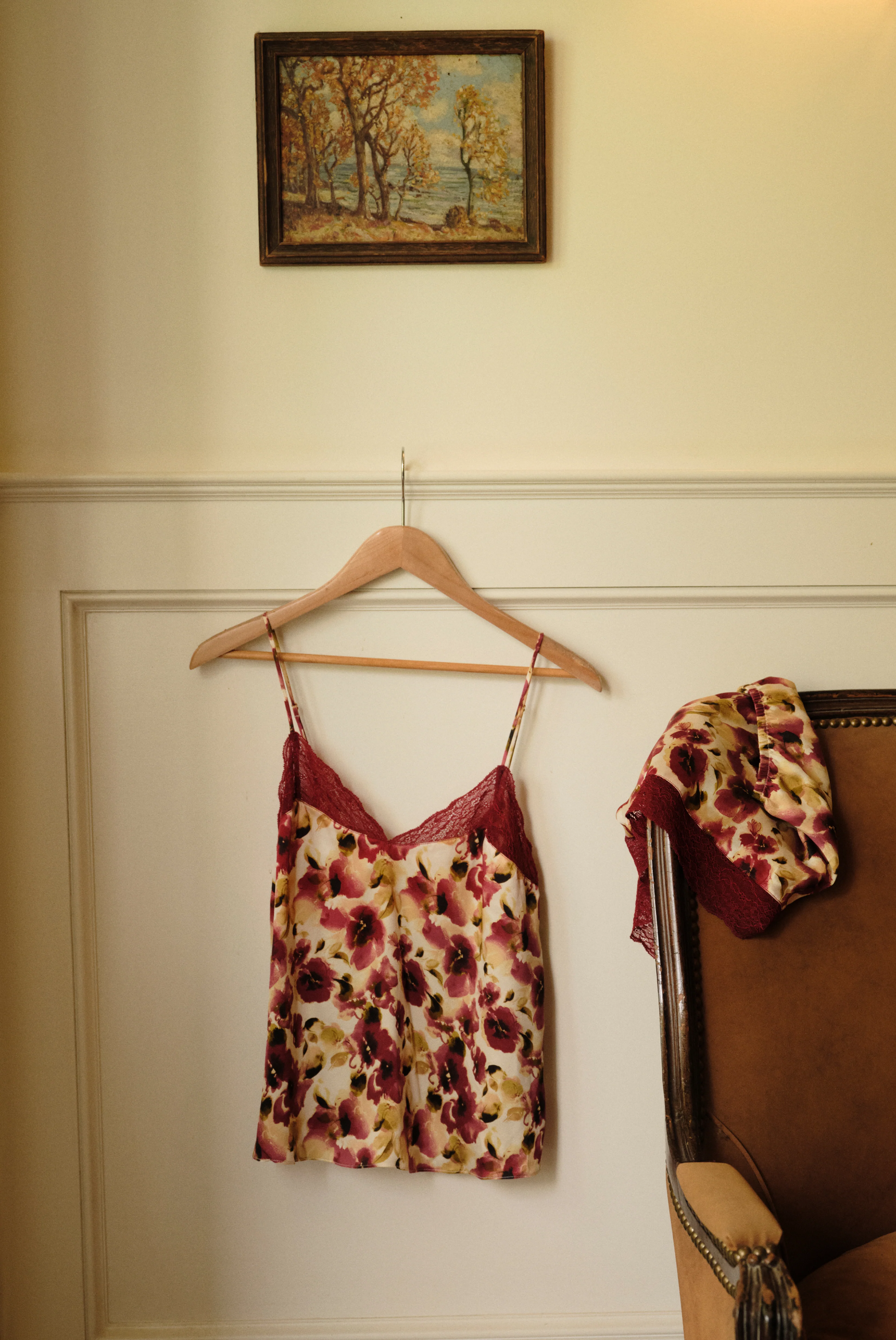 Eberjey x  Lily Aldridge - Washable Silk Printed Lace Cami & Short Set - Image 3