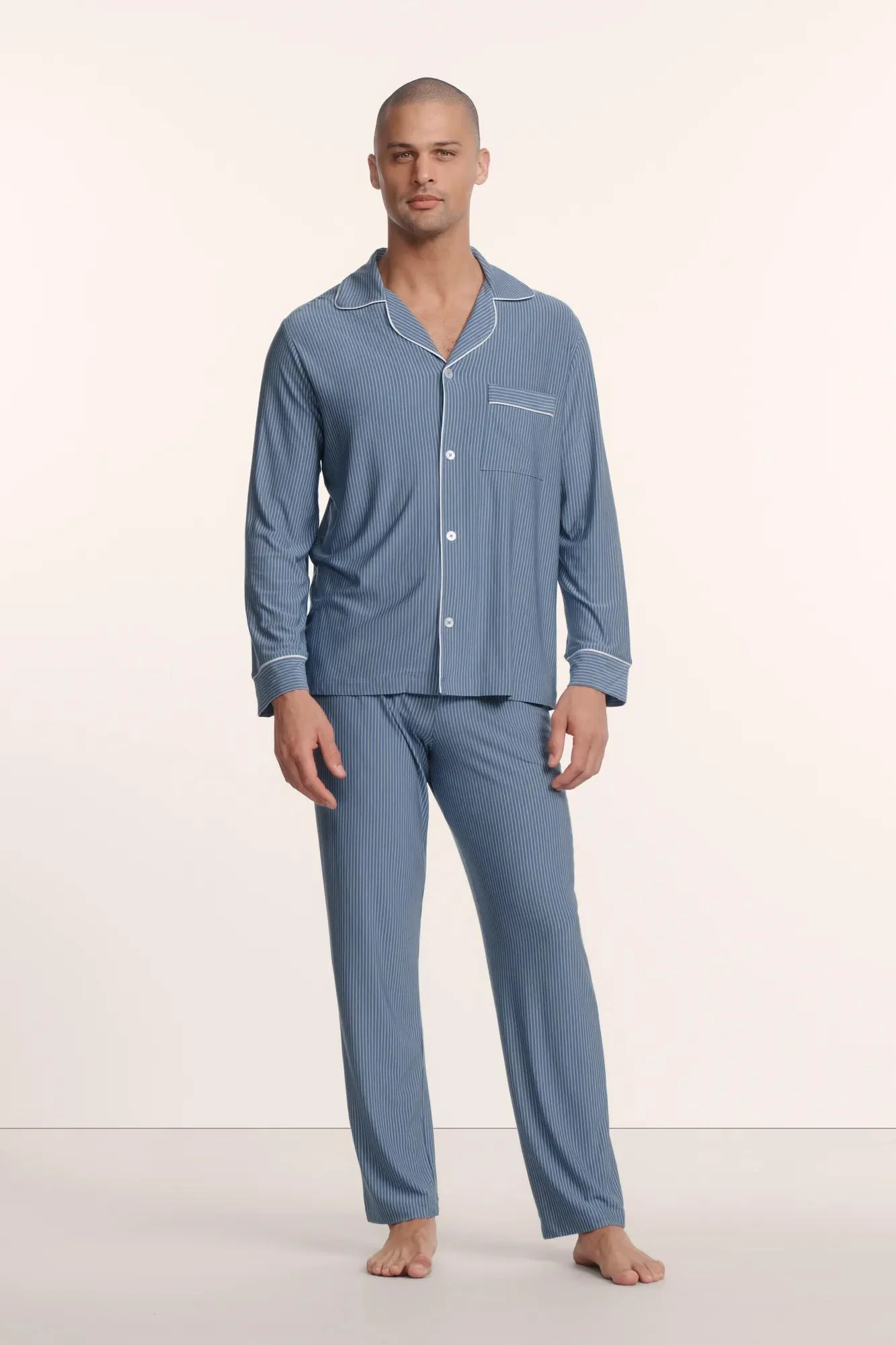 William Printed TENCEL™ Modal Long PJ Set
